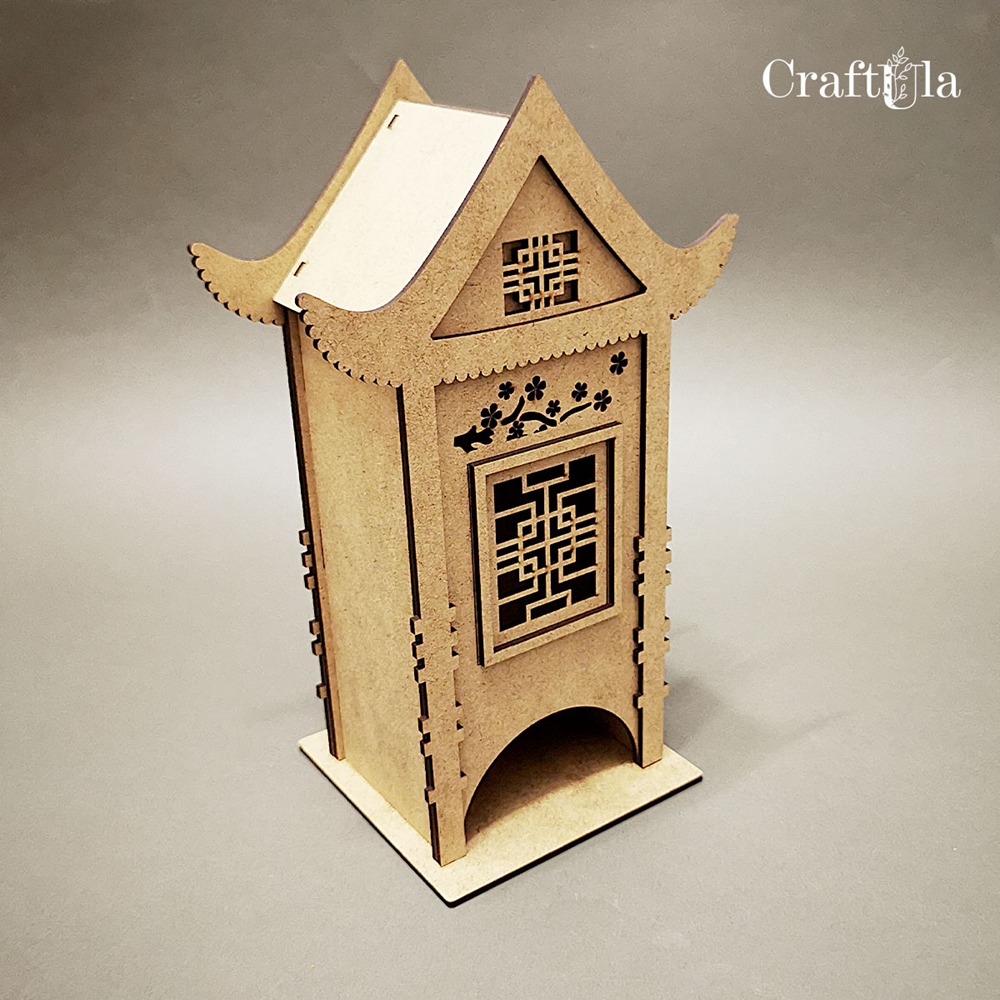 HDF Teabox, house 276 (height around 23 cm, for self-assembly)