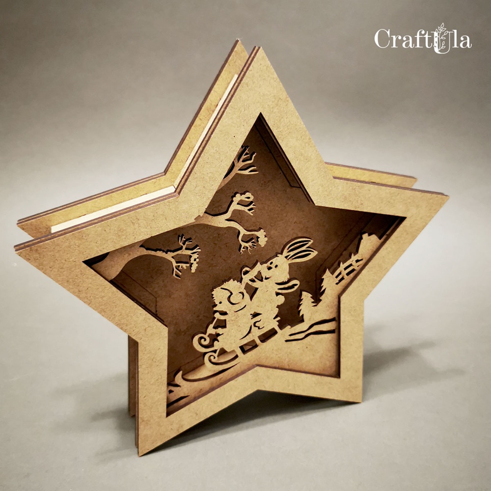 HDF 3D Star 289 – lattern, box (height around 22,5 cm) HDF 3D Star 289 – lattern, box (height around 22,5 cm)