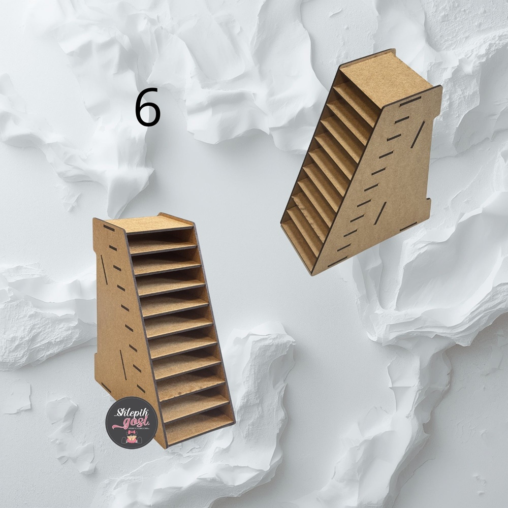 HDF box/organizer with compartments 6 (23x10x18 cm, 10 compartments)