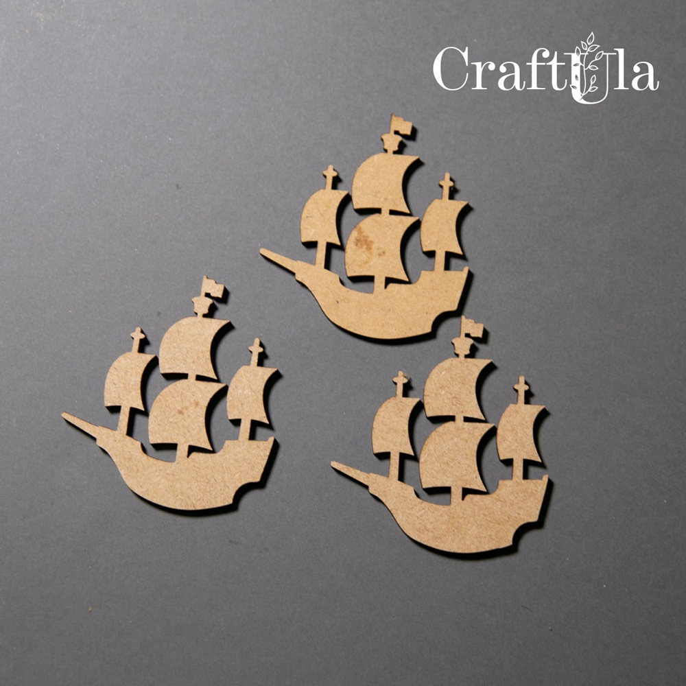 Mini HDF Sailing Ships (3 pcs, 8-4cx0,3cm)