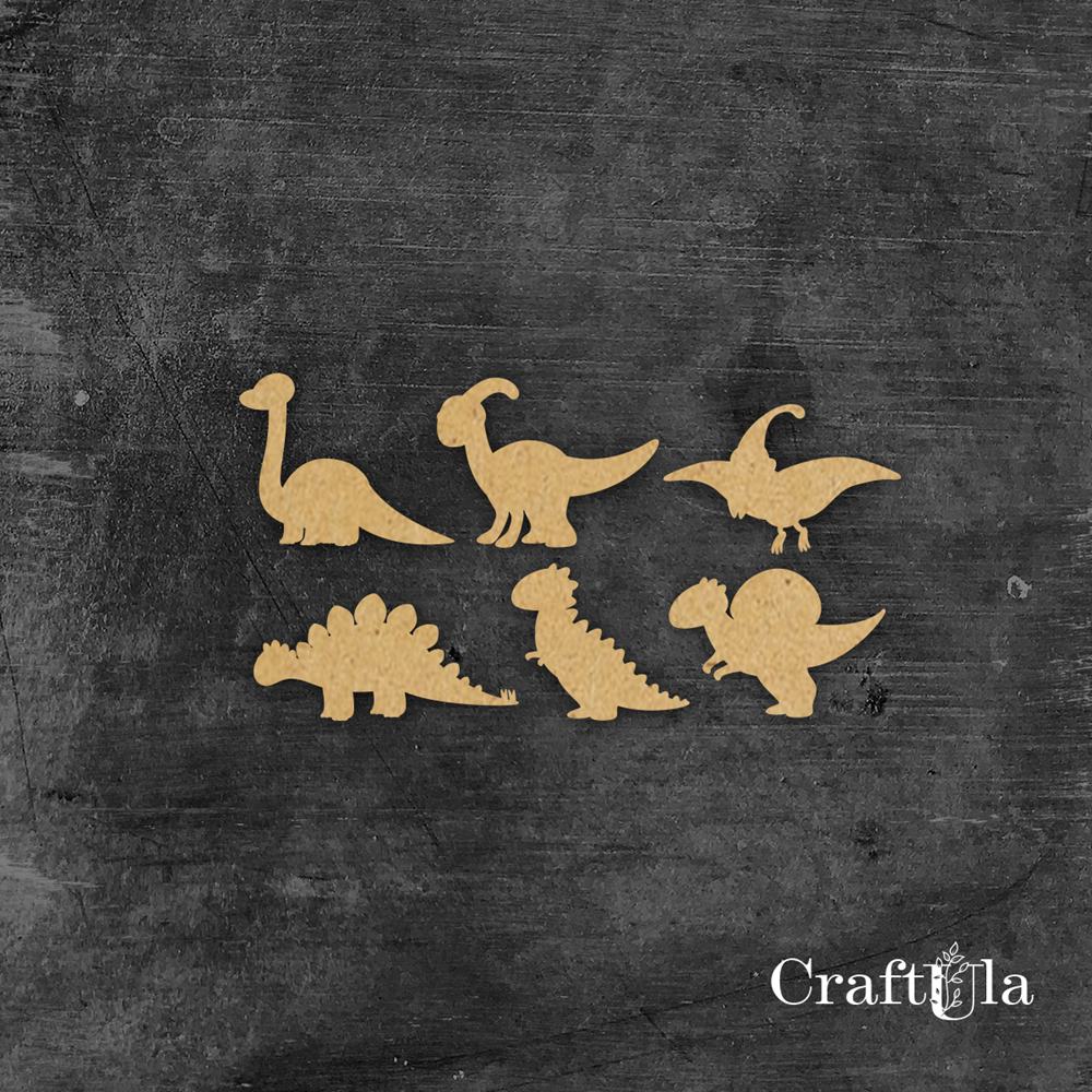 Mini HDF Dinosaures (3 pcs, 8-4cx0,3cm)