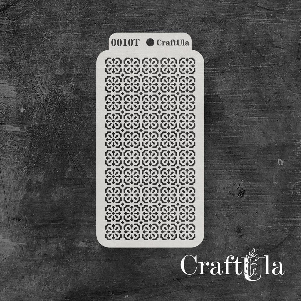 Stencil 0010T – Tiles, 8x16 cm x 0,35 mm, semi-translucent