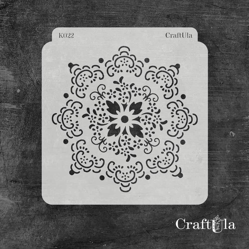 Stencil 0022k –Napkin, 15x16 cm x 0,35 mm, semi-translucent