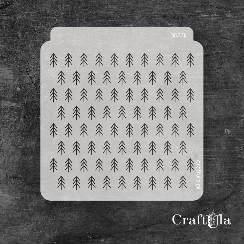 Stencil 0037k – Herringbone, 15x16 cm x 0,35 mm, semi-translucent