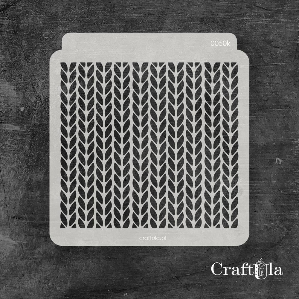 Stencil 0050k – Leaves, 15x16 cm x 0,35 mm, semi-translucent