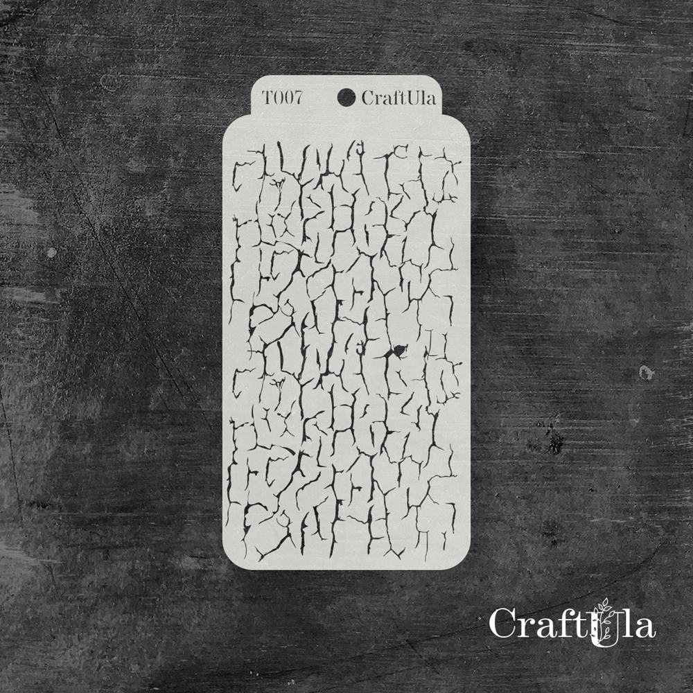 Stencil 007T – Cracks, 8x16 cm x 0,35 mm, semi-translucent