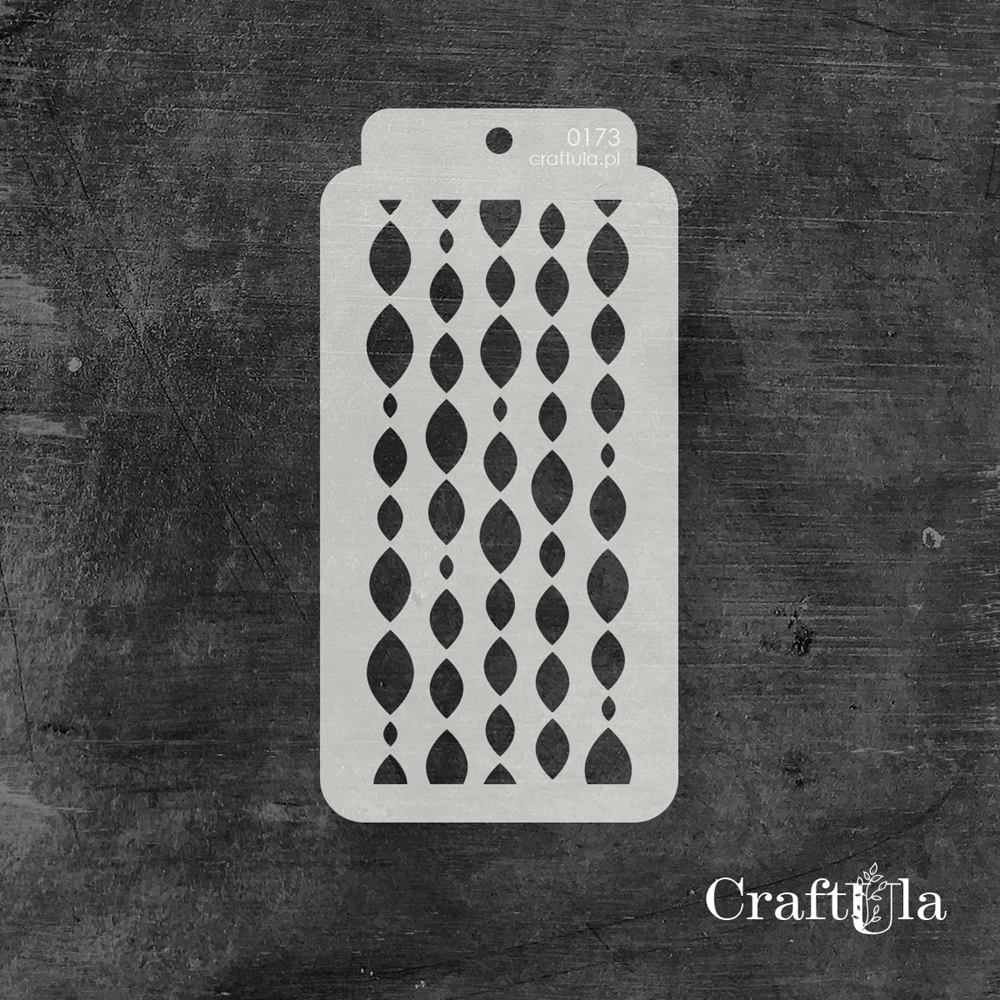 Stencil 0173 – Ovals, 8x16 cm x 0,35 mm, semi-translucent