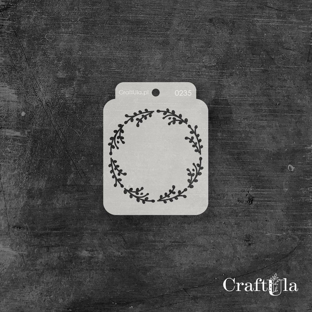 Stencil 0235 – Frame, 8x9,5 cm x 0,35 mm, semi-translucent