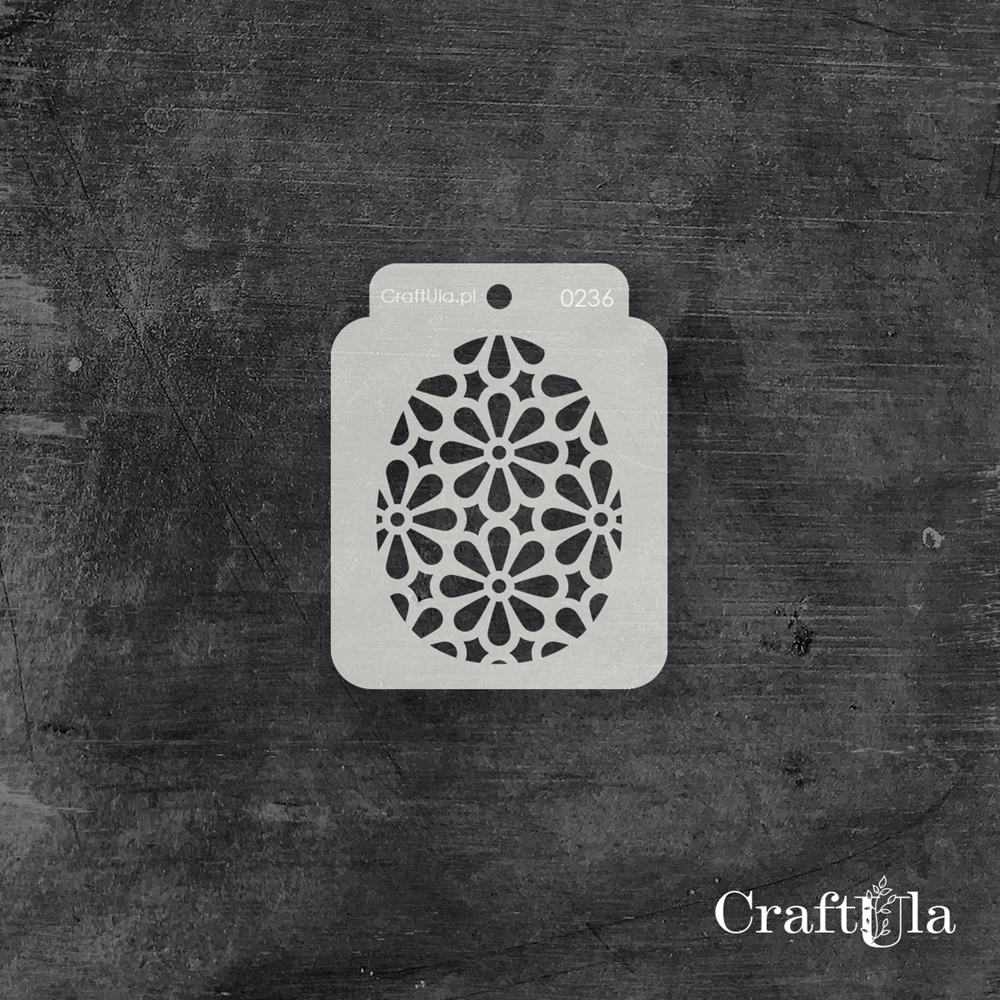 Stencil 0236 – Easter Egg, 8x9,5 cm x 0,35 mm, semi-translucent