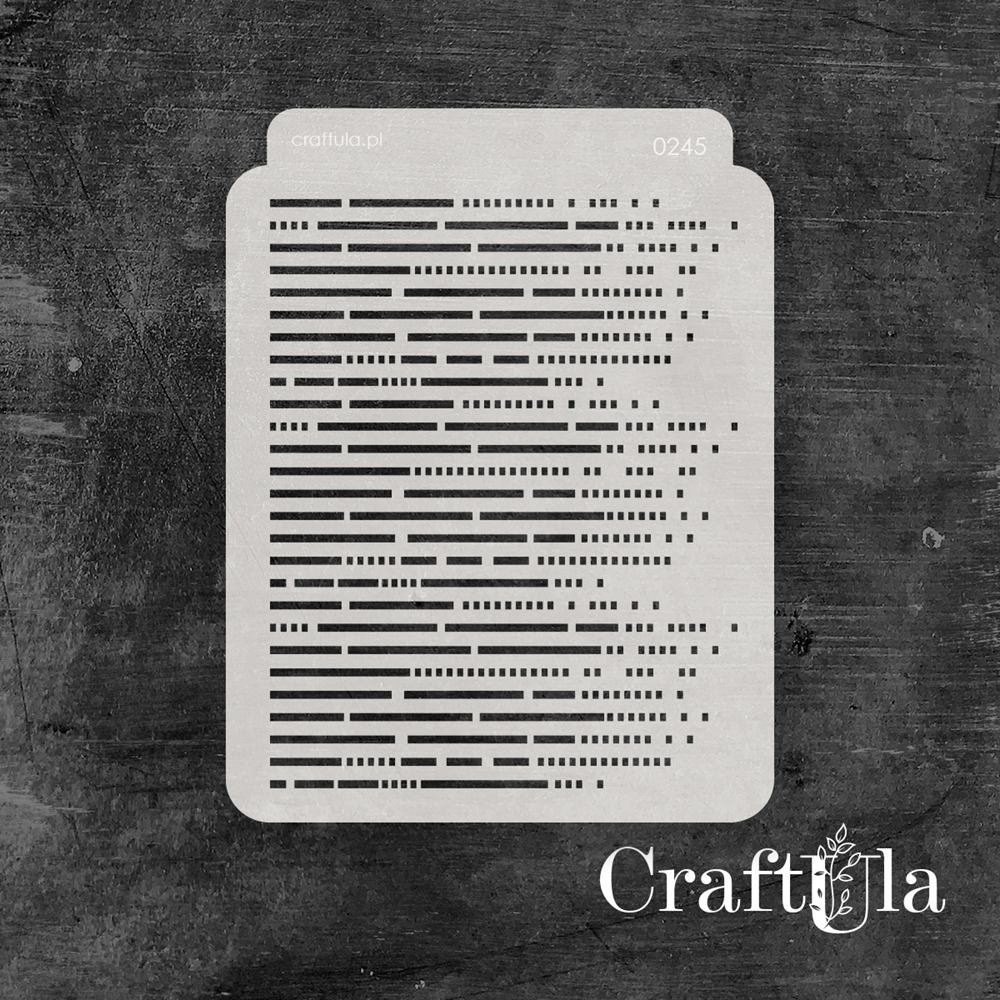 Stencil 0245, 15x20 cm x 0,35 mm, semi-translucent