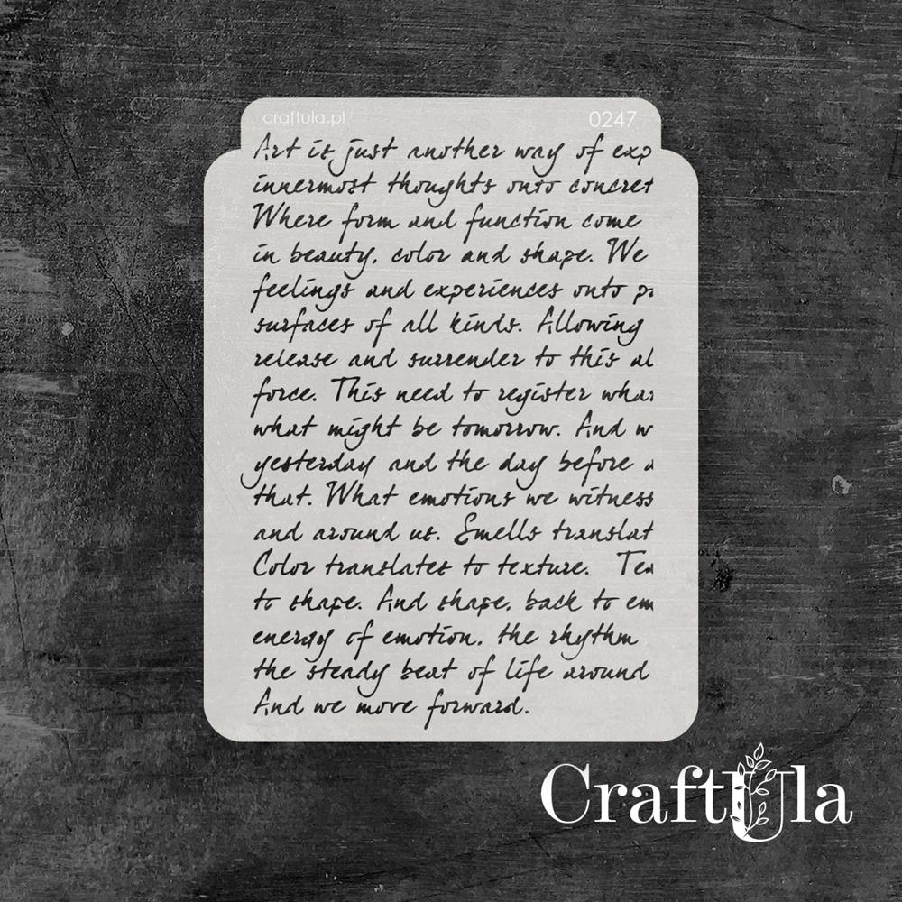 Stencil 0247, 16x20 cm x 0,35 mm, semi-translucent