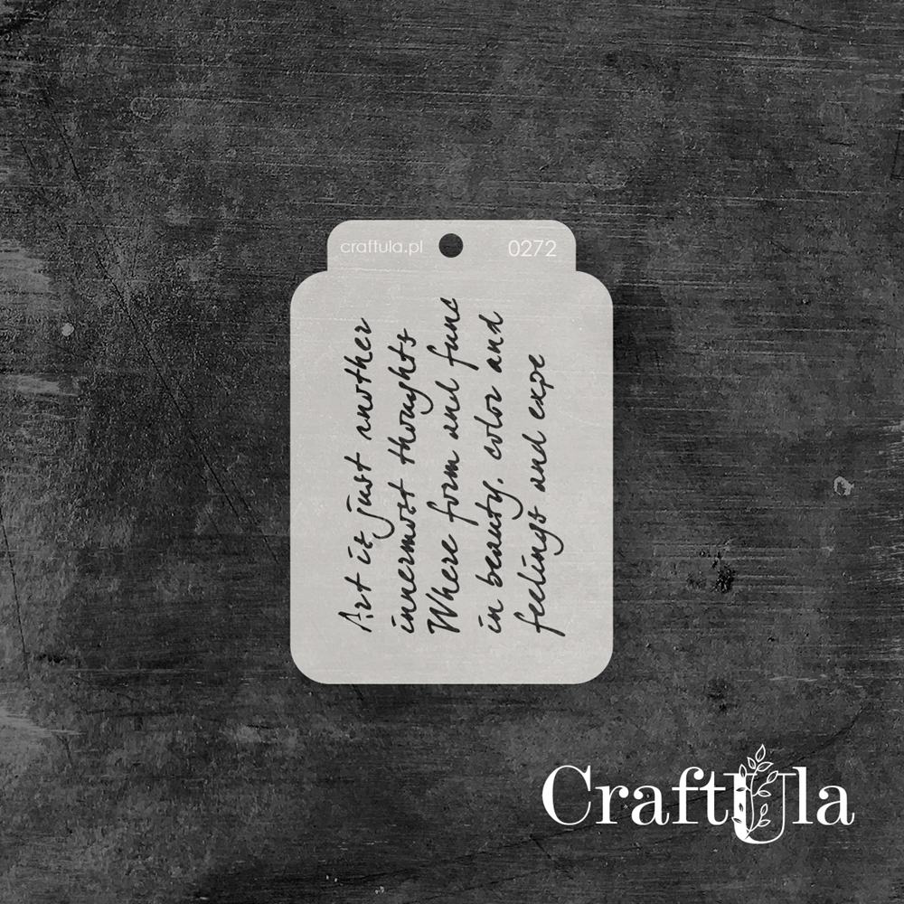 Stencil ATC 272, 8x11,5 cm x 0,35 mm, semi-translucent