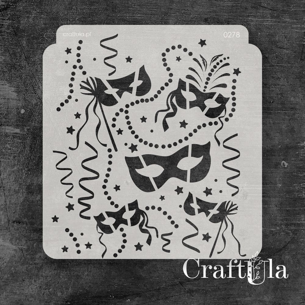 Stencil 0278, 15x16 cm x 0,35 mm, semi-translucent