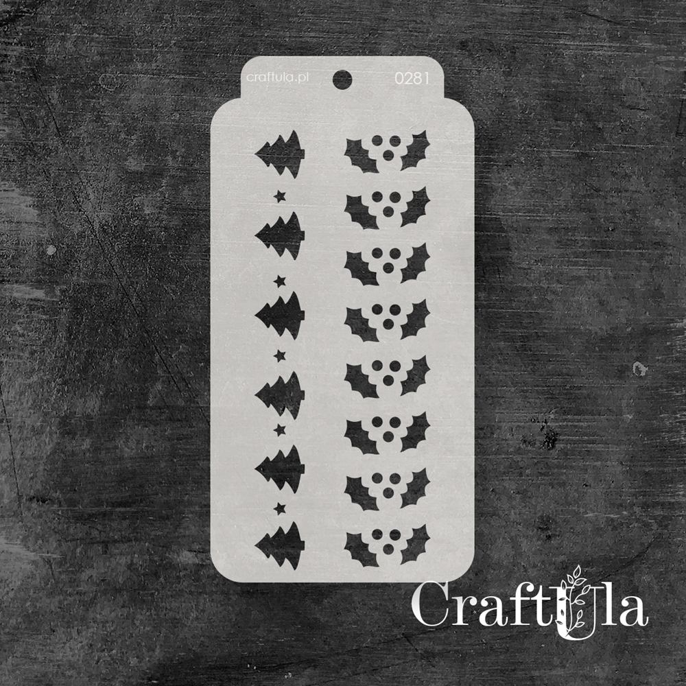 Stencil 0281, 8x16 cm x 0,35 mm, semi-translucent