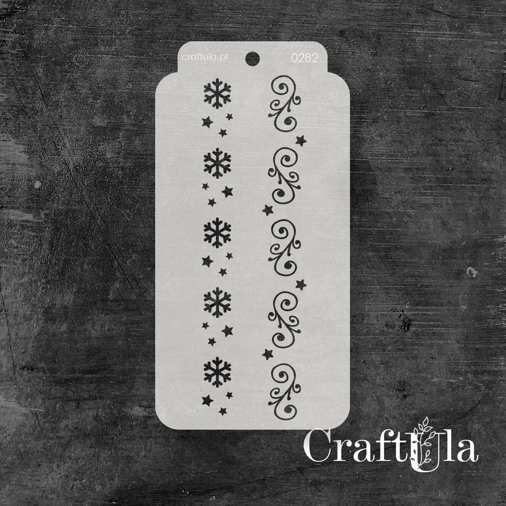 Stencil 0282, 8x16 cm x 0,35 mm, semi-translucent