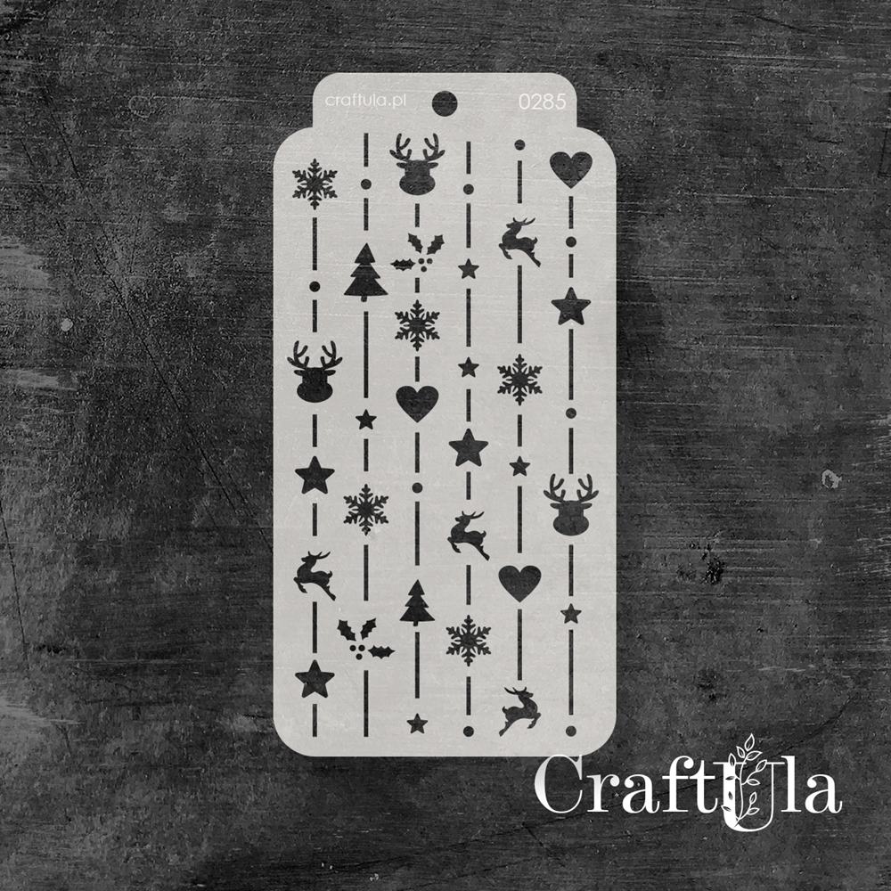 Stencil 0285, 8x16 cm x 0,35 mm, semi-translucent