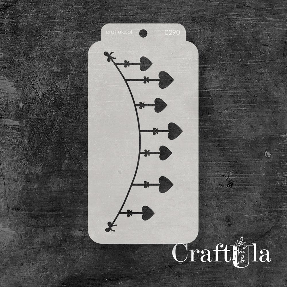 Stencil 0290, 8x16 cm x 0,35 mm, semi-translucent