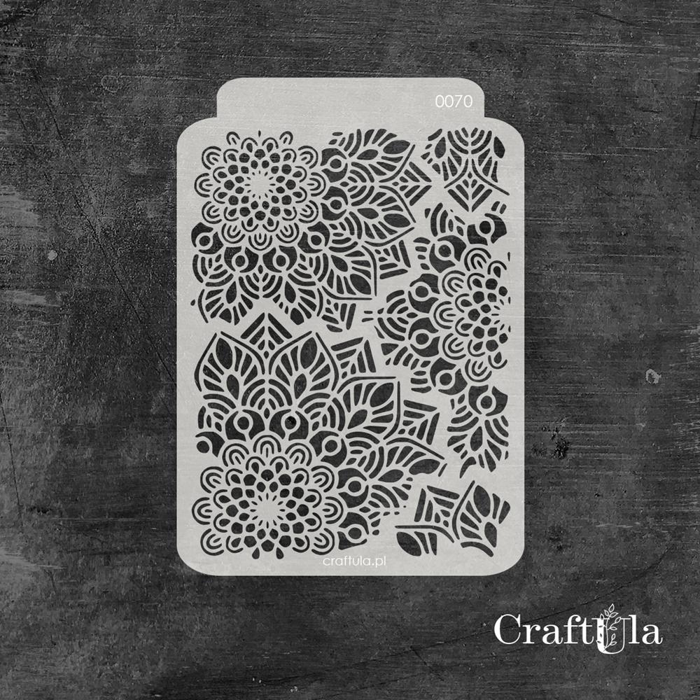 Stencil 070 – Mandala, 11x16 cm x 0,35 mm, semi-translucent