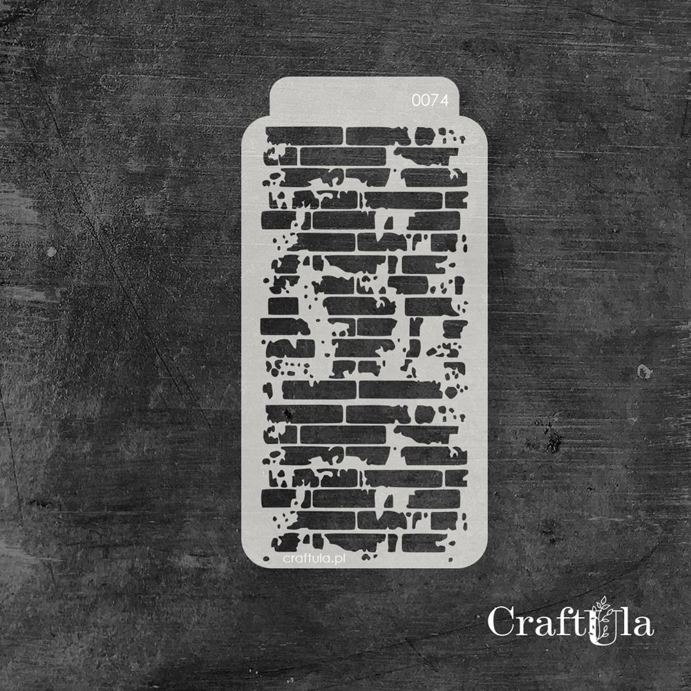 Stencil 074 – Brick Wall, 8x16 cm x 0,35 mm, semi-translucent