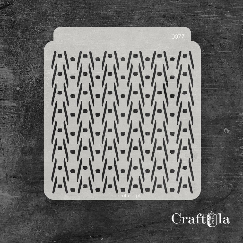 Stencil 077 – Dots and Dashes, 15x16 cm x 0,35 mm, semi-translucent