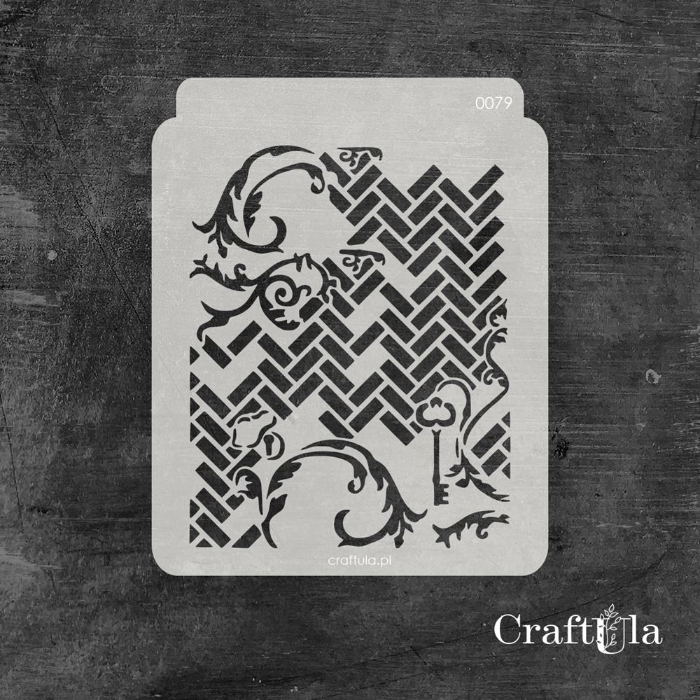 Stencil 079 – Swirls, 13x16 cm x 0,35 mm, semi-translucent