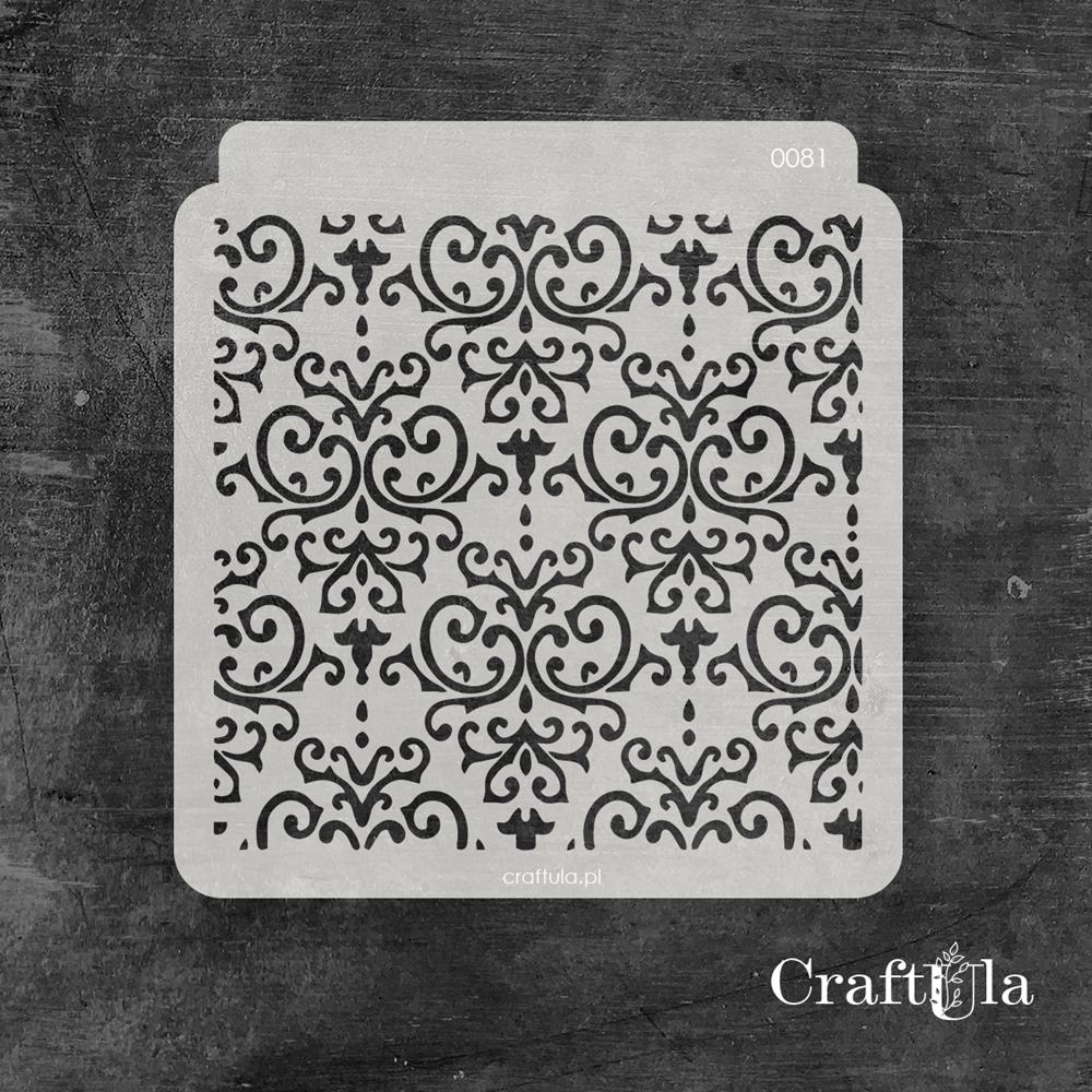 Stencil 081 – Swirls, 15x16 cm x 0,35 mm, semi-translucent