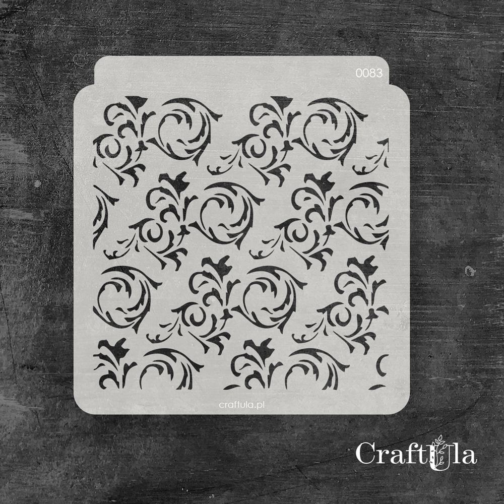 Stencil 083 – Swirls, 15x16 cm x 0,35 mm, semi-translucent