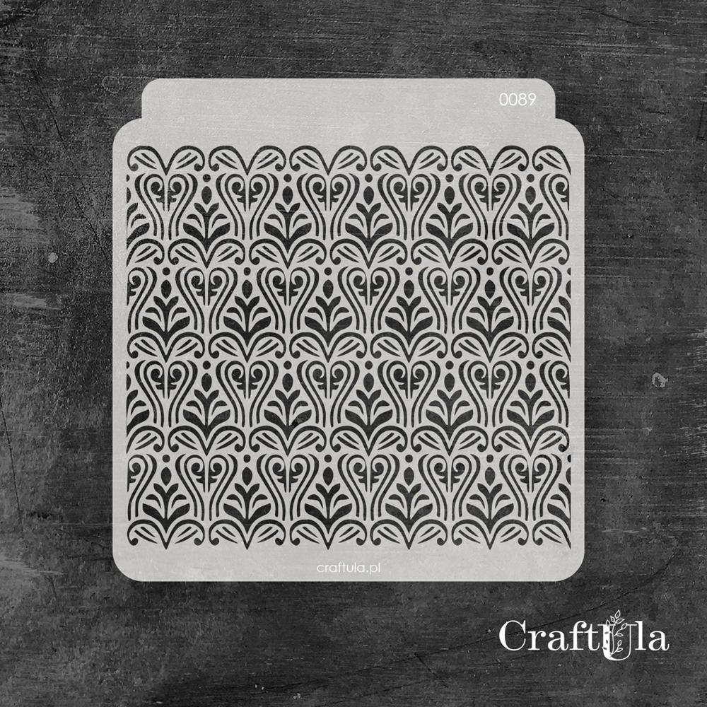 Stencil 089 – Swirls, 15x16 cm x 0,35 mm, semi-translucent