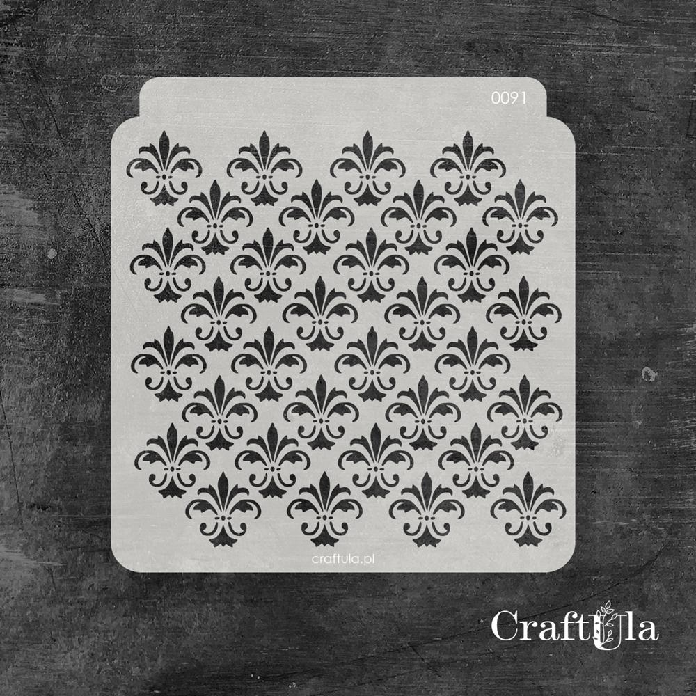 Stencil 091 – Swirls, 15x16 cm x 0,35 mm, semi-translucent