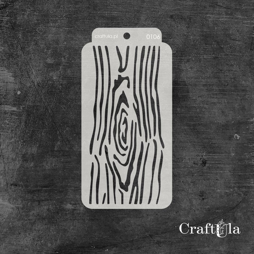 Stencil 106 – Wood Grain, 8x16 cm x 0,35 mm, semi-translucent