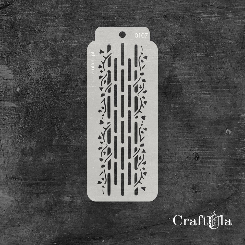 Stencil 107 – Border, 6,5x16 cm x 0,35 mm, semi-translucent