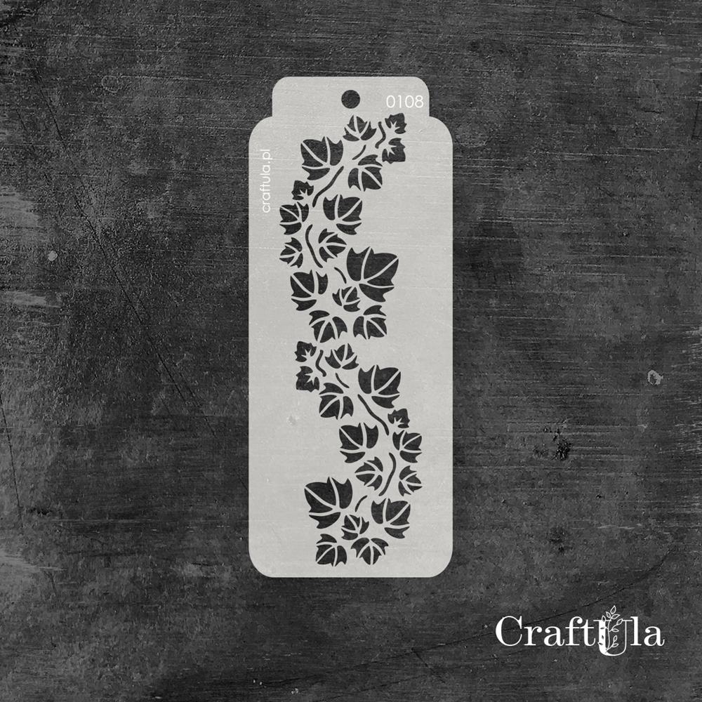 Stencil 108 – Ivy, 6,5x16 cm x 0,35 mm, semi-translucent