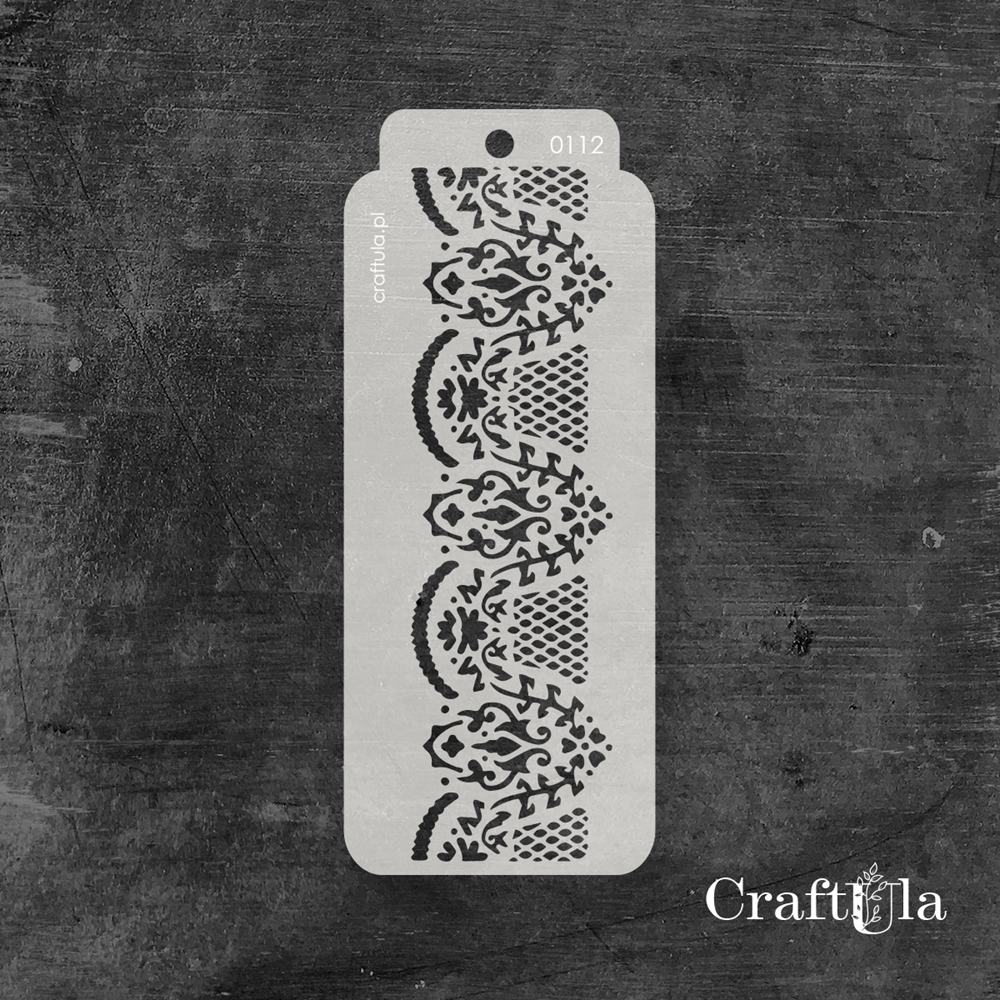 Stencil 112 – Border, 6,5x16 cm x 0,35 mm, semi-translucent