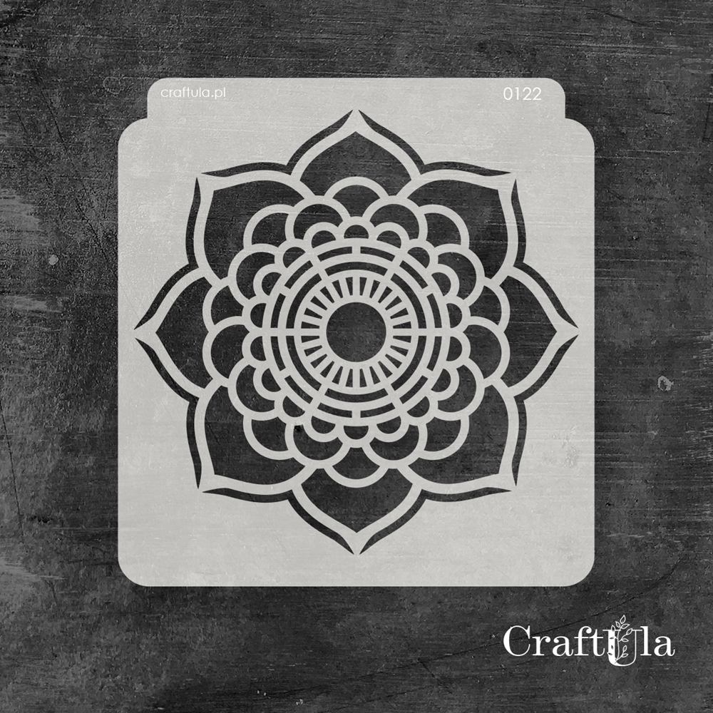 Stencil 122 – Napkin, 15x16 cm x 0,35 mm, semi-translucent