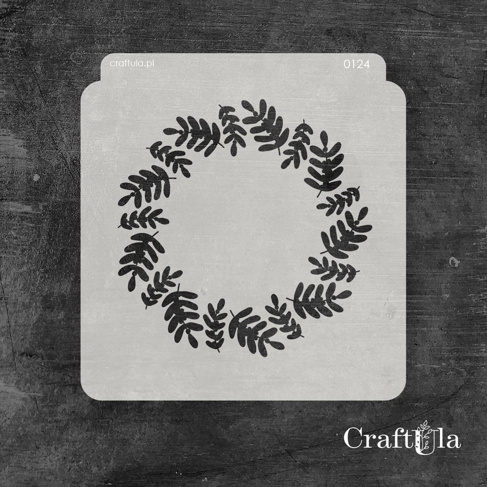 Stencil 124 – Twigs, 15x16 cm x 0,35 mm, semi-translucent