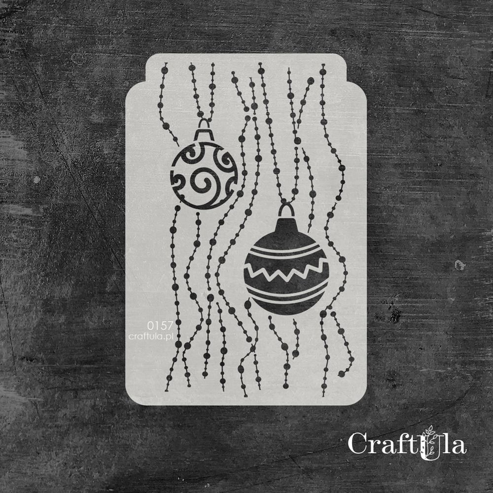 Stencil 157 – Christmas, 16x20 cm x 0,35 mm, semi-translucent