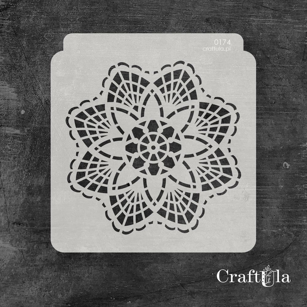 Stencil 174 – Napkin, 15x16 cm x 0,35 mm, semi-translucent