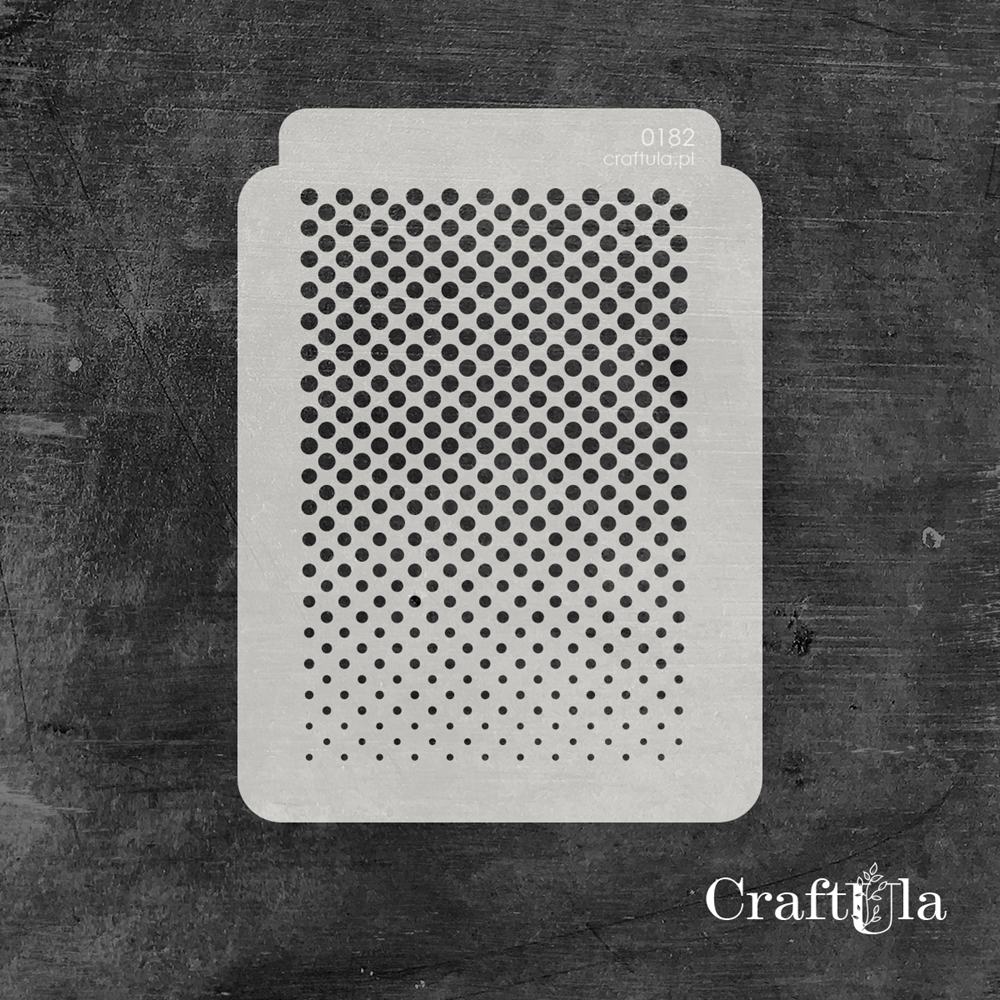 Stencil 182 – Dots, 15x16 cm x 0,35 mm, semi-translucent