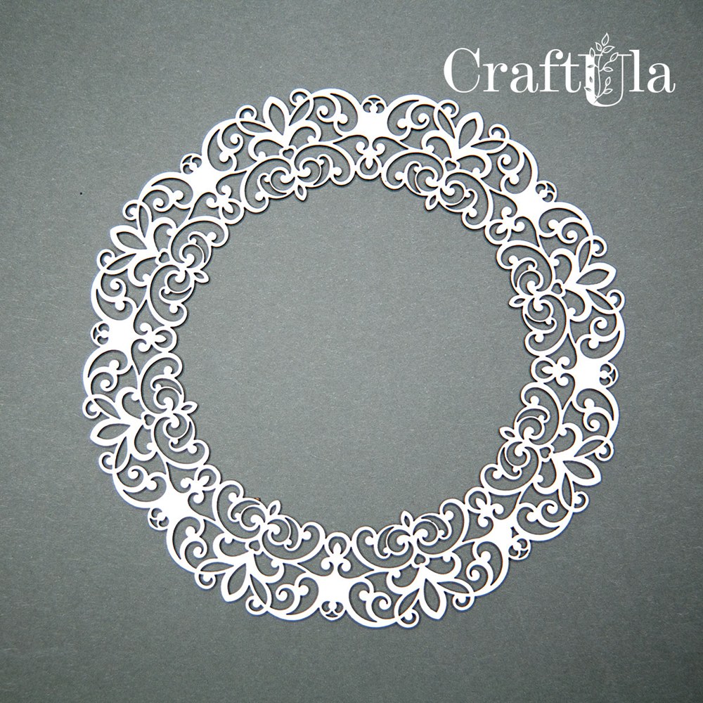 Chipboard Frame 0001M (dia approx. 12,5cm x0,15cm)