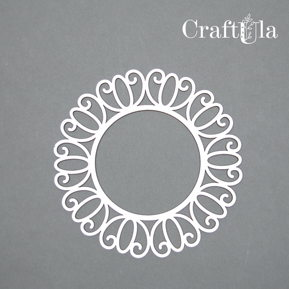 Set of Chipboard Frames 0014S (3 pcs, dia approx. 9cm x0,15cm)