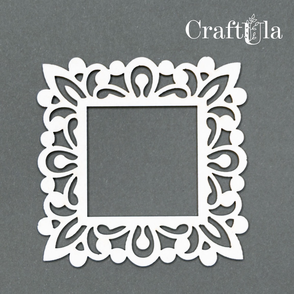 Set of Chipboard Frames 0018XS (4 pcs, approx. 6x6x0,15cm)