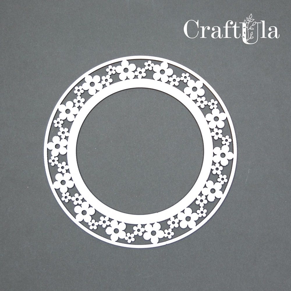 Chipboard Frame 0022L (dia approx. 14cm x0,15cm)