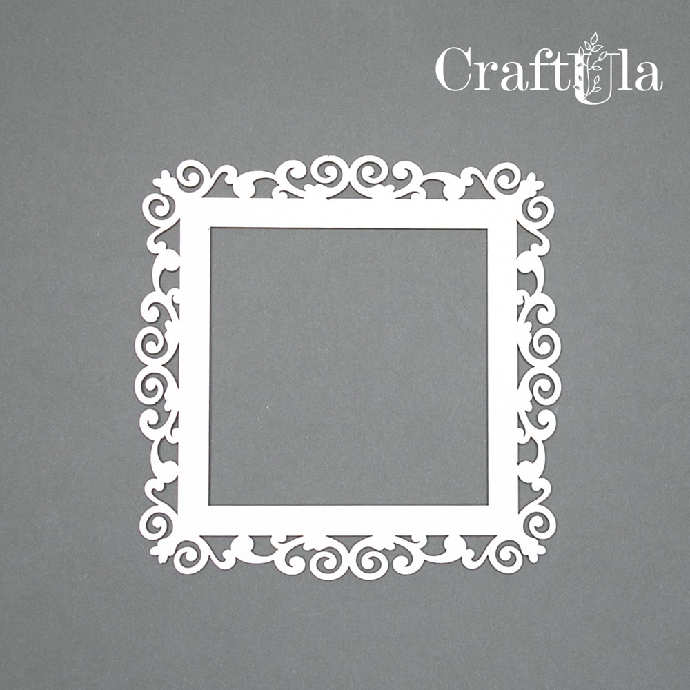 Set of Chipboard Frames 0023S (3 pcs, approx. 9x9x0,15cm)