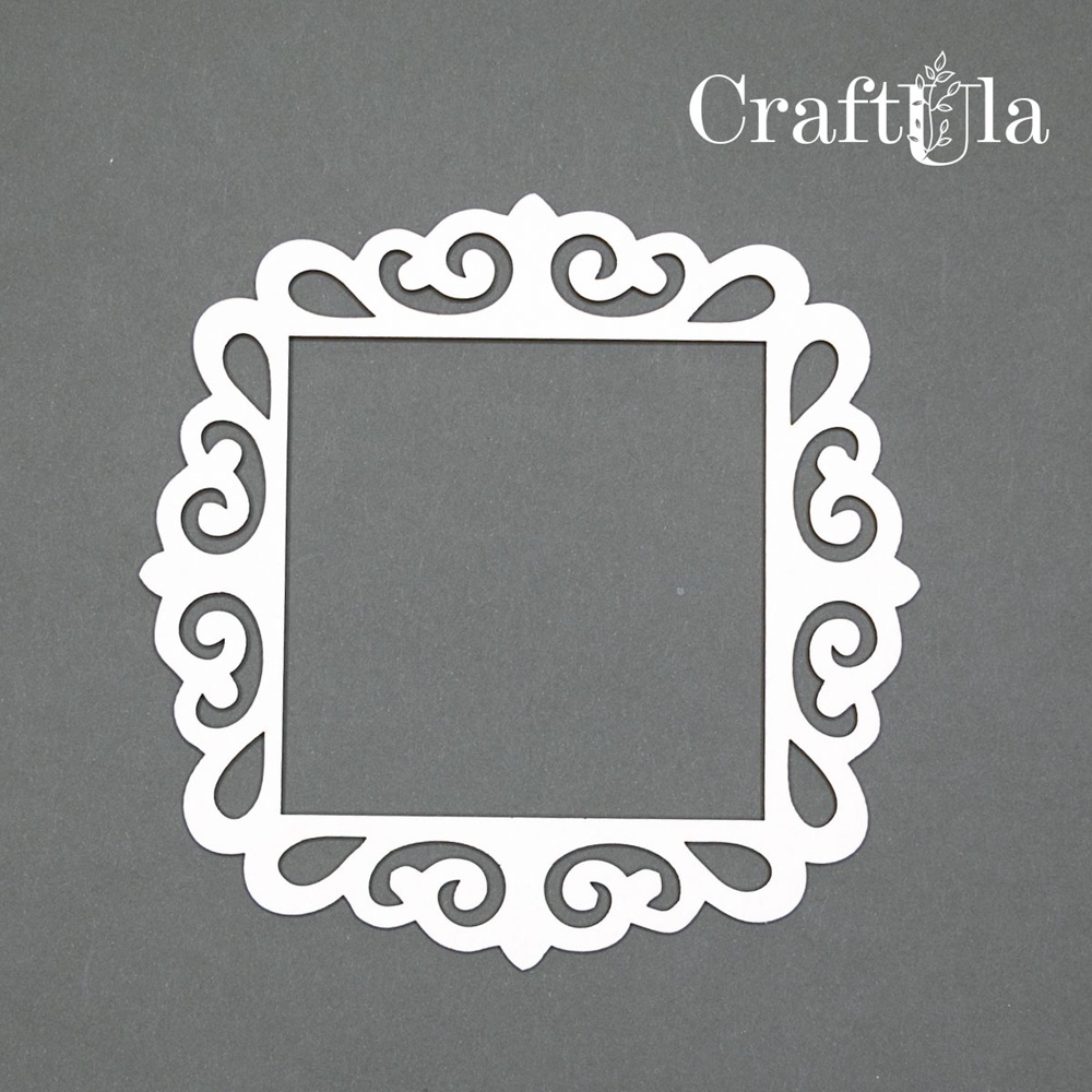 Set of Chipboard Frames 0025S (3 pcs, approx. 9x9x0,15cm)