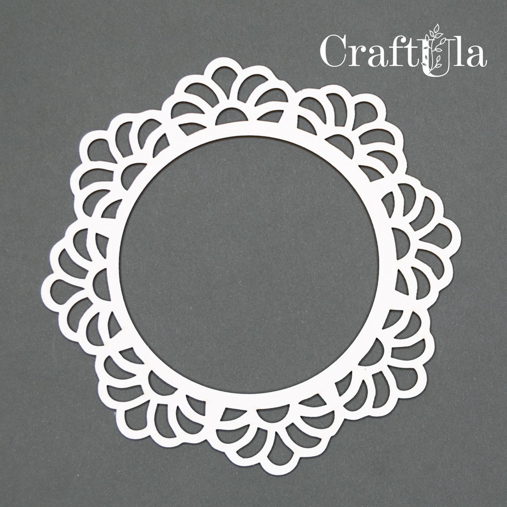 Chipboard Frame 0027L (dia approx. 14cm x0,15cm)