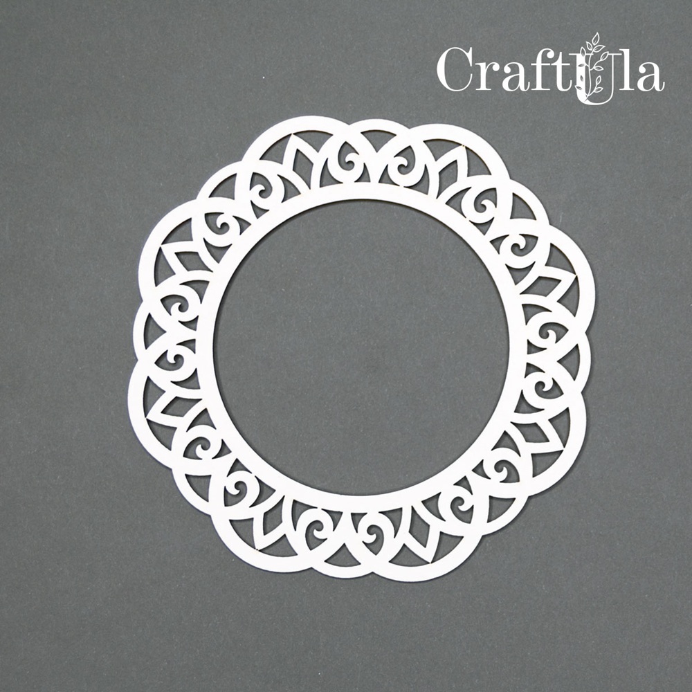 Chipboard Frame 0028M (dia approx. 12cm x0,15cm)