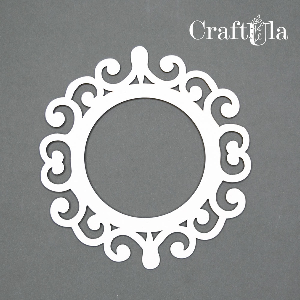 Chipboard Frame 0029L (dia approx. 14cm x0,15cm)