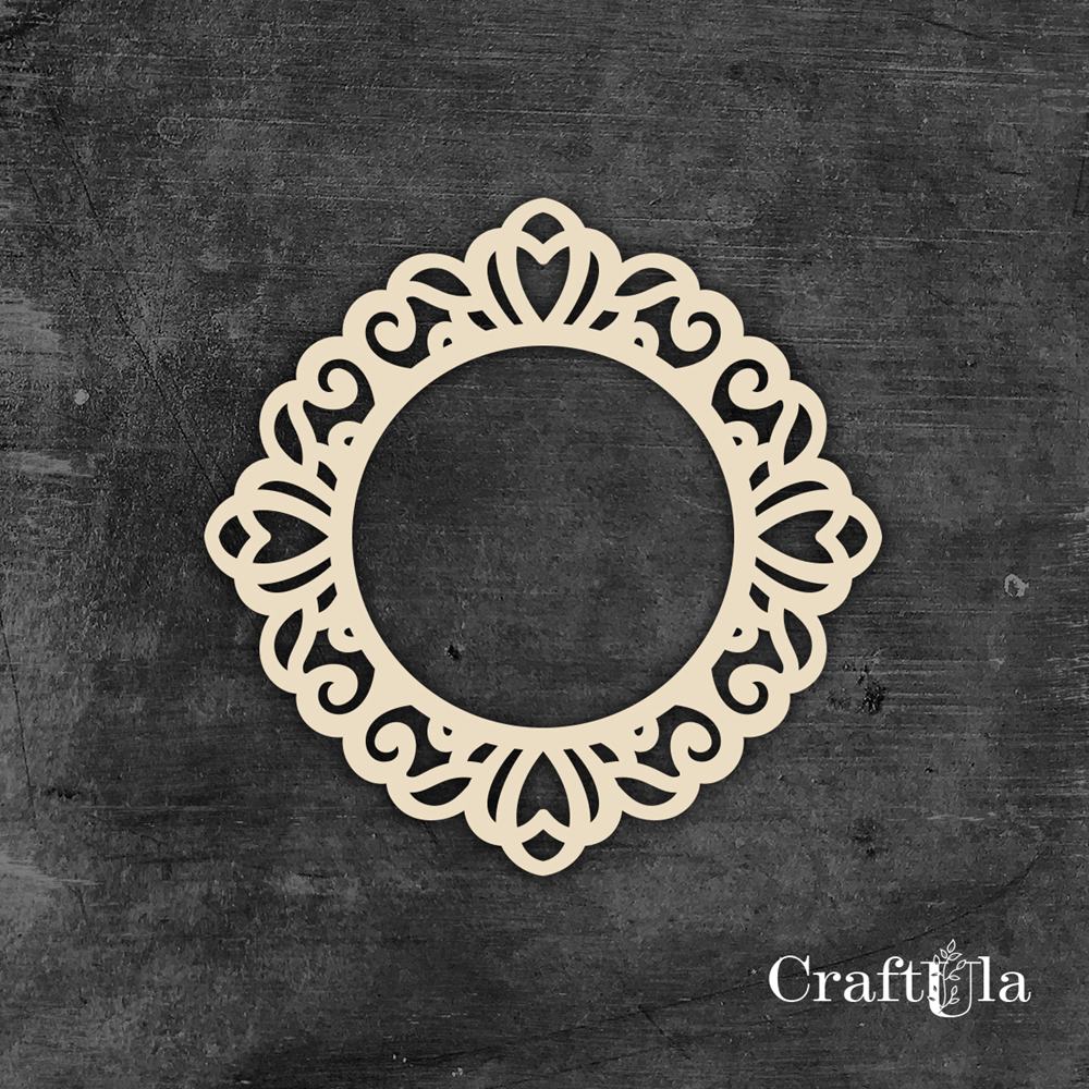 Chipboard Frame 0045L (dia approx. 14x0,15cm)