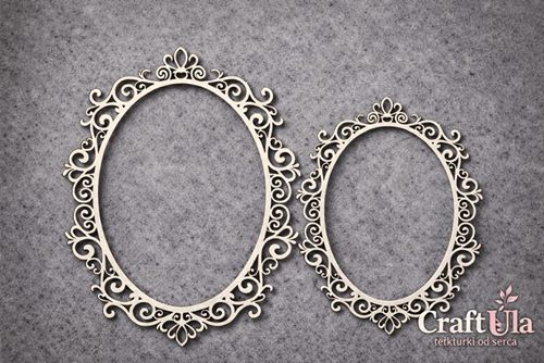 Set of Chipboard Frames 0062Z (2 pcs, 14x10cm, 12x9cm x0,15cm)