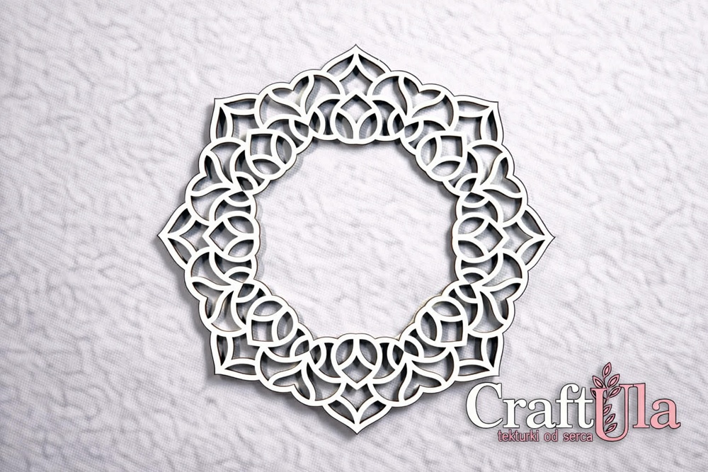 Chipboard Frame 0081L (dia approx. 14x0,15cm)